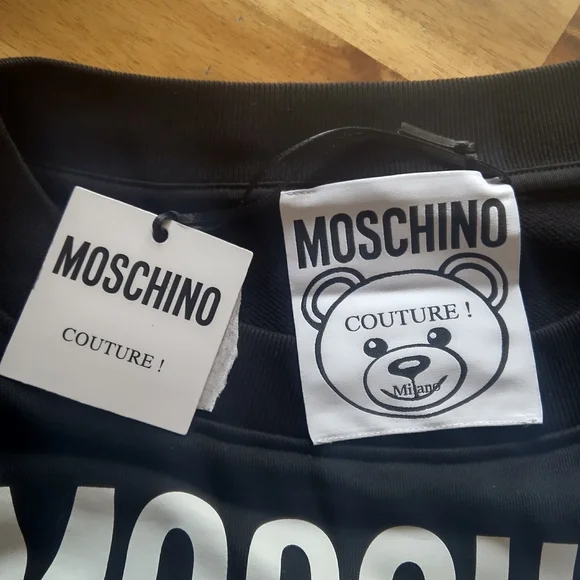 Authentic Moschino black,sweat shirt, Large - Picture 4 of 4